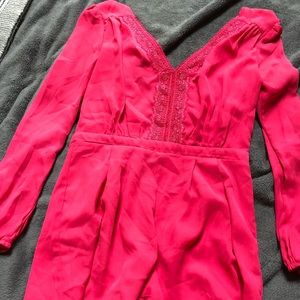 Girls on Film bright pink romper ASOS (size 4)